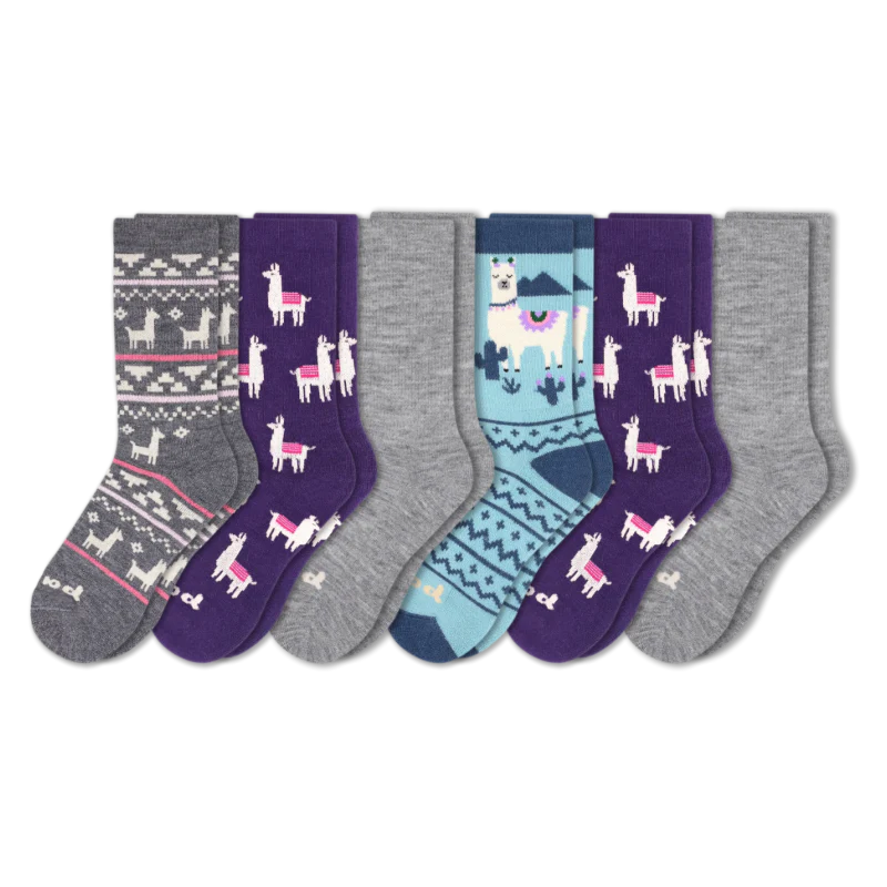 6 Pack - Women's Crew Pacas Socks 86 6 Pack - Women's Crew Pacas Socks