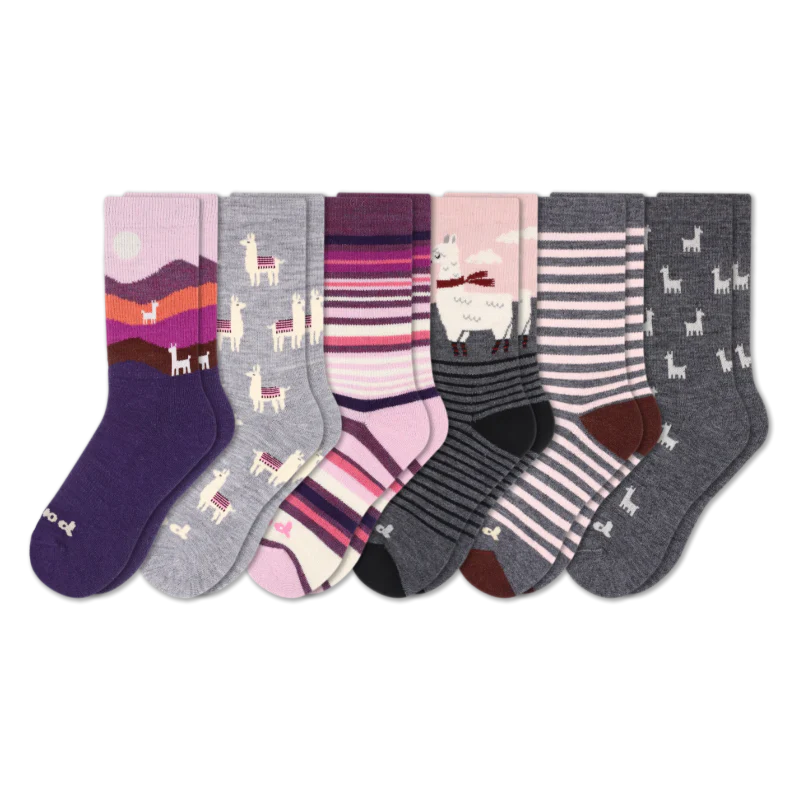 6 Pack - Women's Crew Pacas Socks 87 6 Pack - Women's Crew Pacas Socks