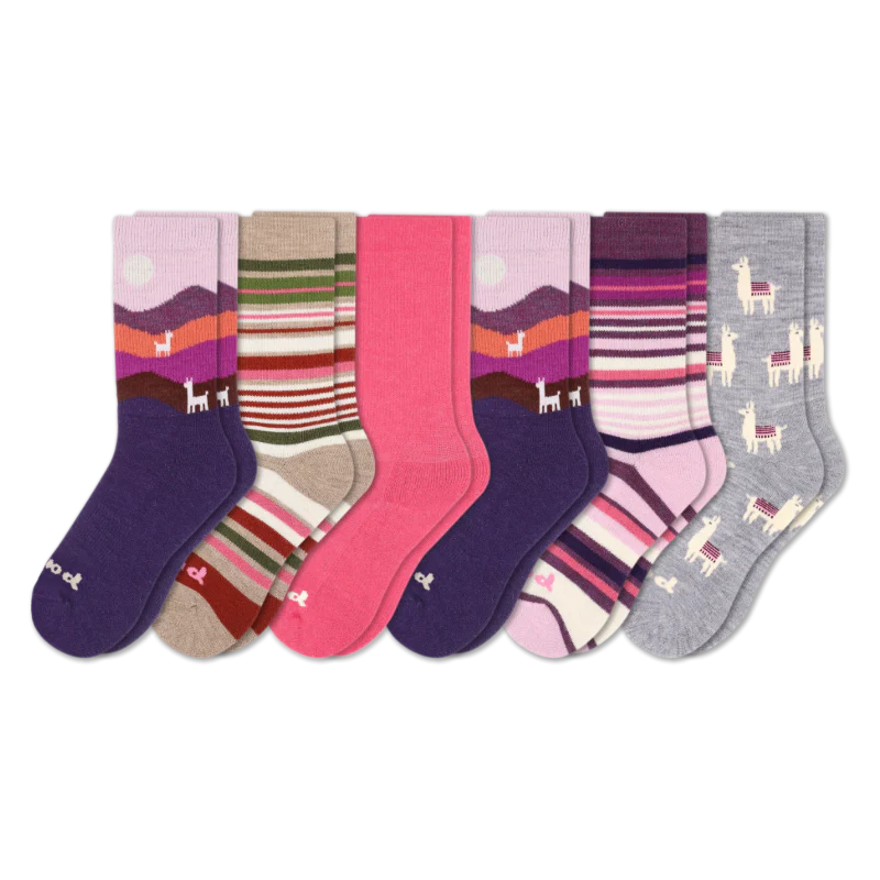 6 Pack - Women's Crew Pacas Socks 88 6 Pack - Women's Crew Pacas Socks
