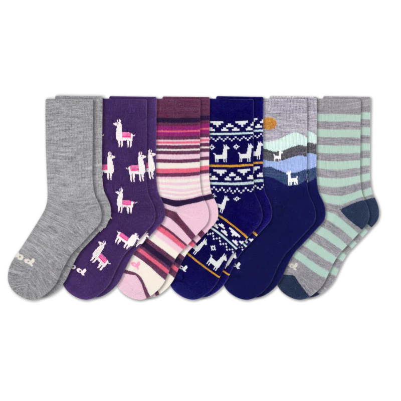 6 Pack - Women's Crew Pacas Socks 89 6 Pack - Women's Crew Pacas Socks