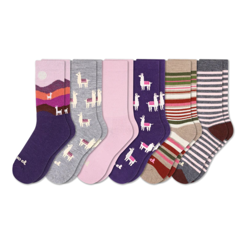 6 Pack - Women's Crew Pacas Socks 91 6 Pack - Women's Crew Pacas Socks