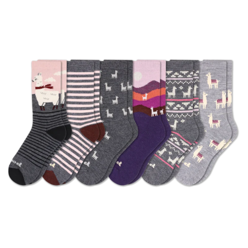 6 Pack - Women's Crew Pacas Socks 92 6 Pack - Women's Crew Pacas Socks