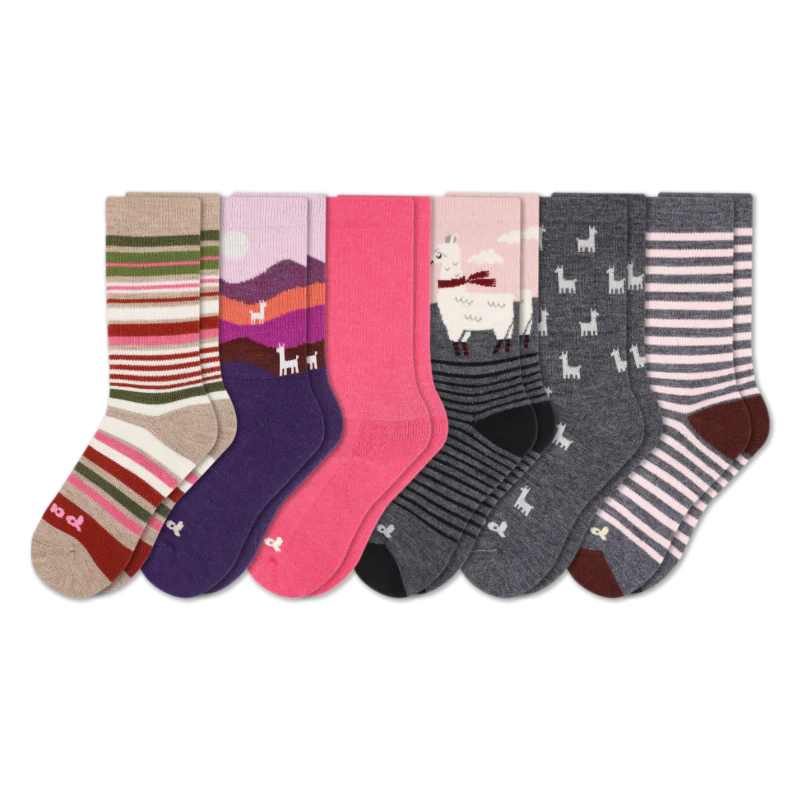 6 Pack - Women's Crew Pacas Socks 94 6 Pack - Women's Crew Pacas Socks