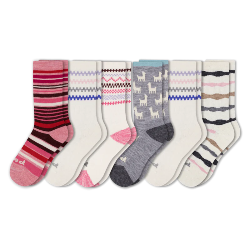 6 Pack - Women's Crew Pacas Socks 95 6 Pack - Women's Crew Pacas Socks