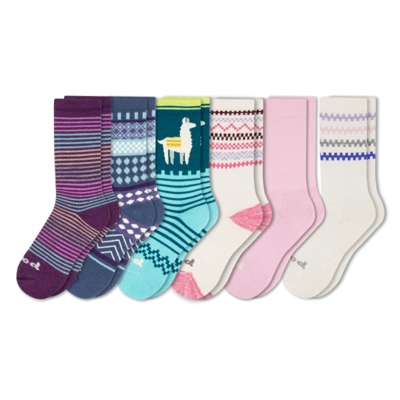 6 Pack - Women's Crew Pacas Socks 97 6 Pack - Women's Crew Pacas Socks