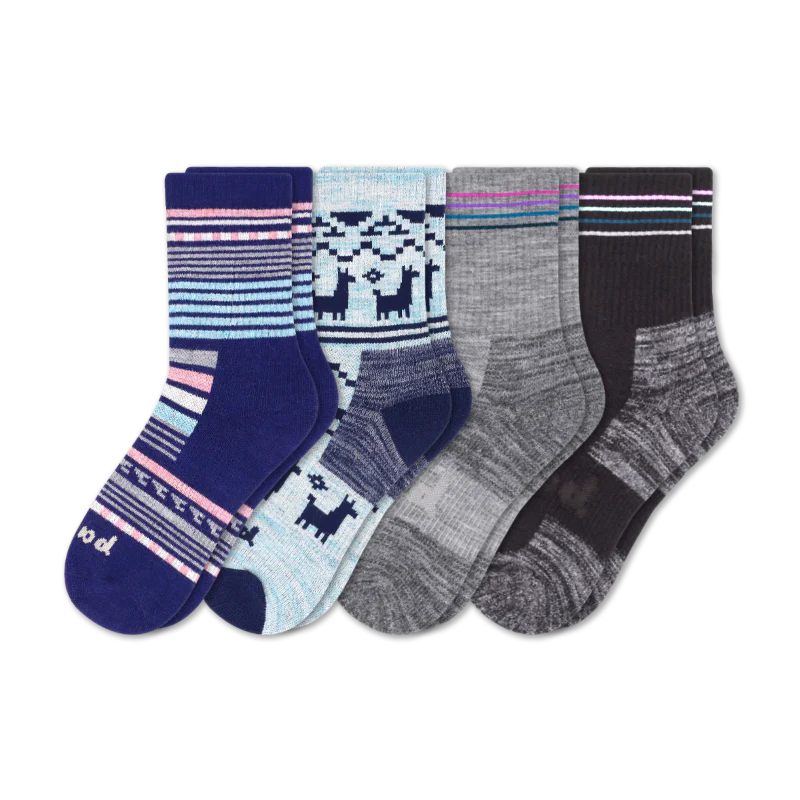4 Pack - Women's Hiking Crew Pacas Socks