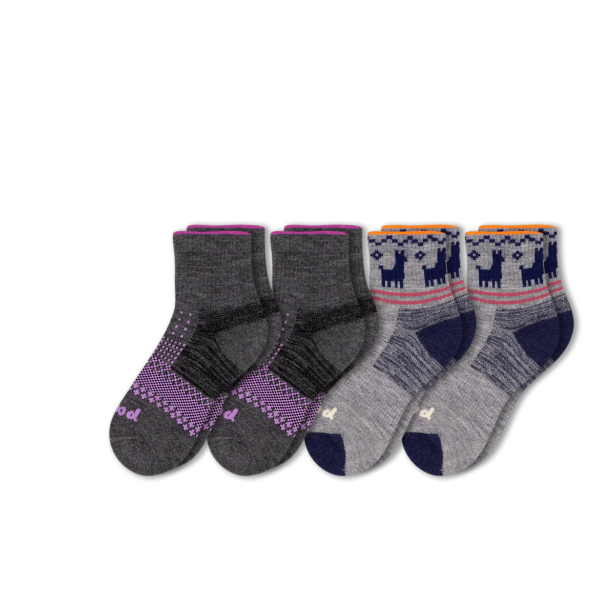 4 Pack - Women's Hiking Quarter Pacas Socks