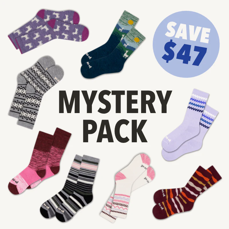 Mystery Pack -  6 Pack Women's Crew Socks