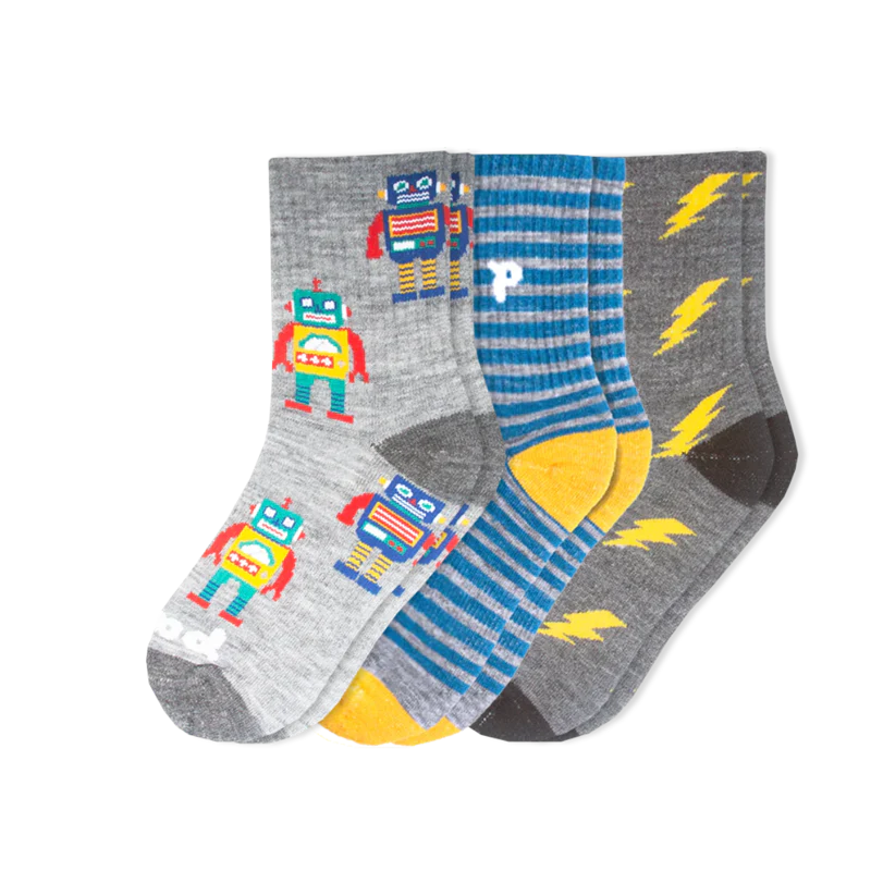 3 Pack - Kids' Crew Pacas Socks 12 3 Pack - Kids' Crew Pacas Socks
