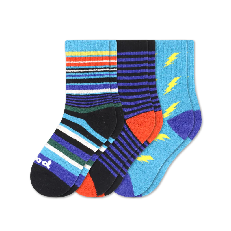 3 Pack - Kids' Crew Pacas Socks 19 3 Pack - Kids' Crew Pacas Socks