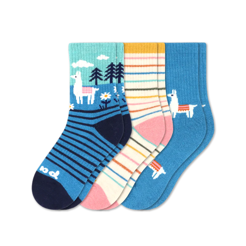 3 Pack - Kids' Crew Pacas Socks 22 3 Pack - Kids' Crew Pacas Socks