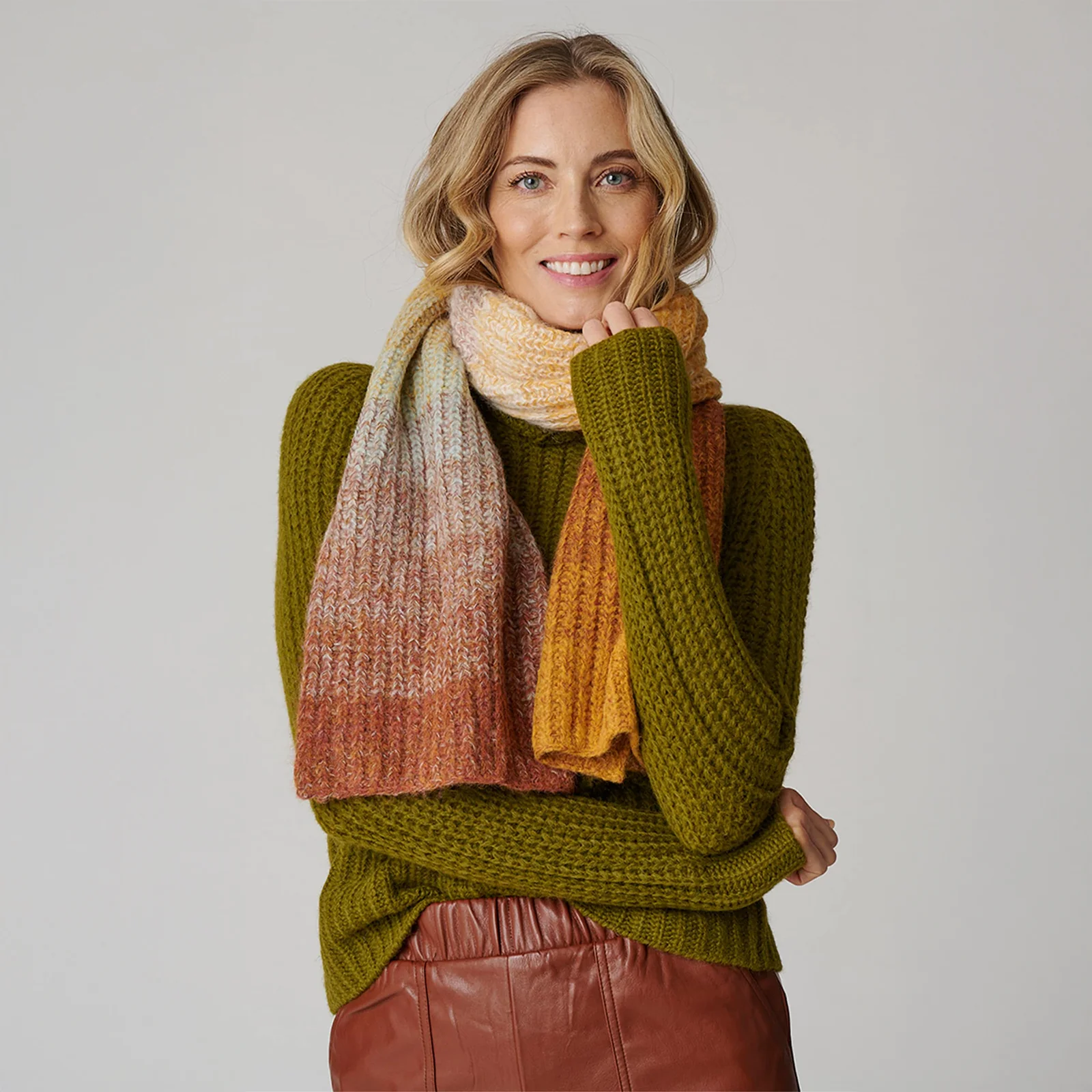 Women's Color Block Scarf 8 Women's Color Block Scarf