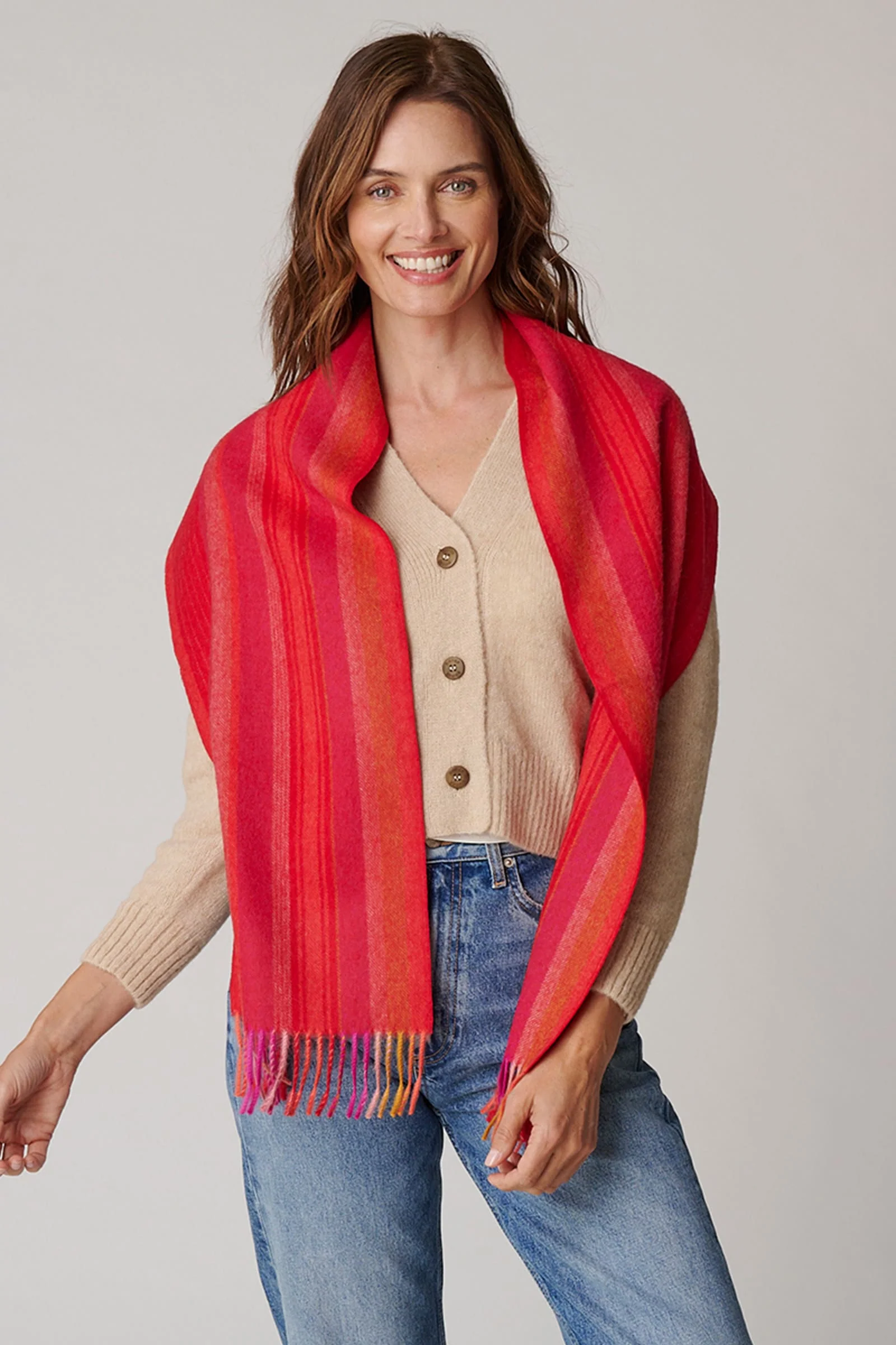 Women's Striped Scarf 3 Women's Striped Scarf