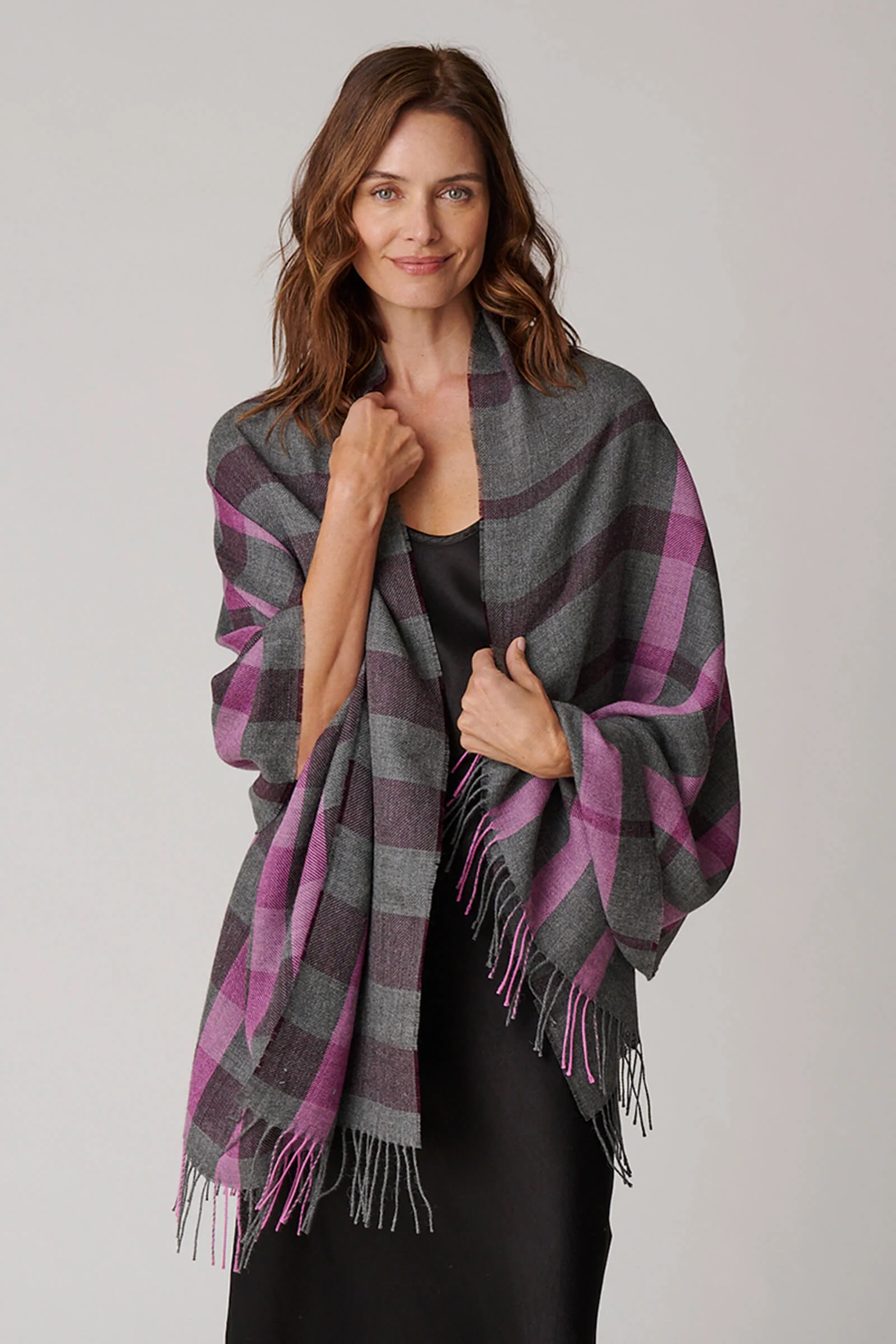 Half Plaid Shawl 4 Half Plaid Shawl