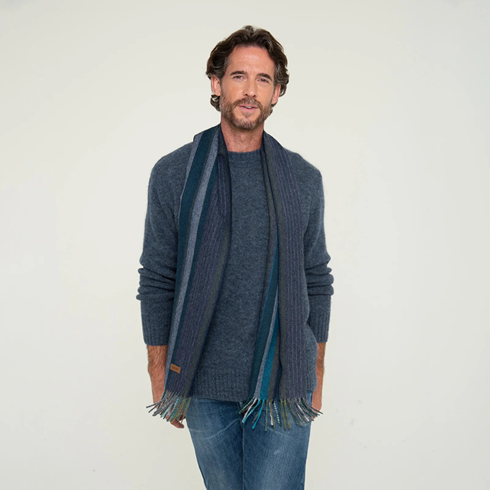 Men's Striped Scarf