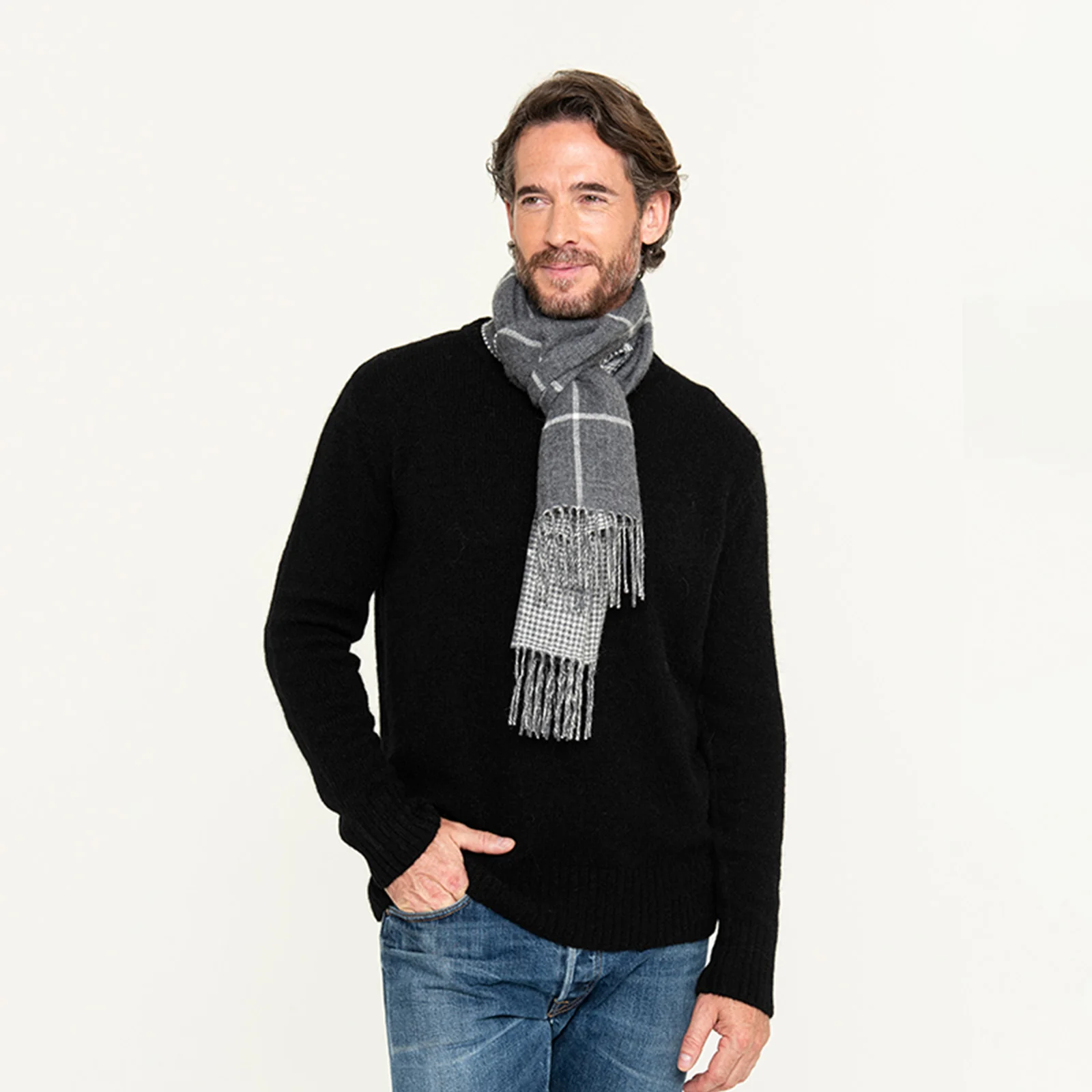 Men's Window Pane Scarf