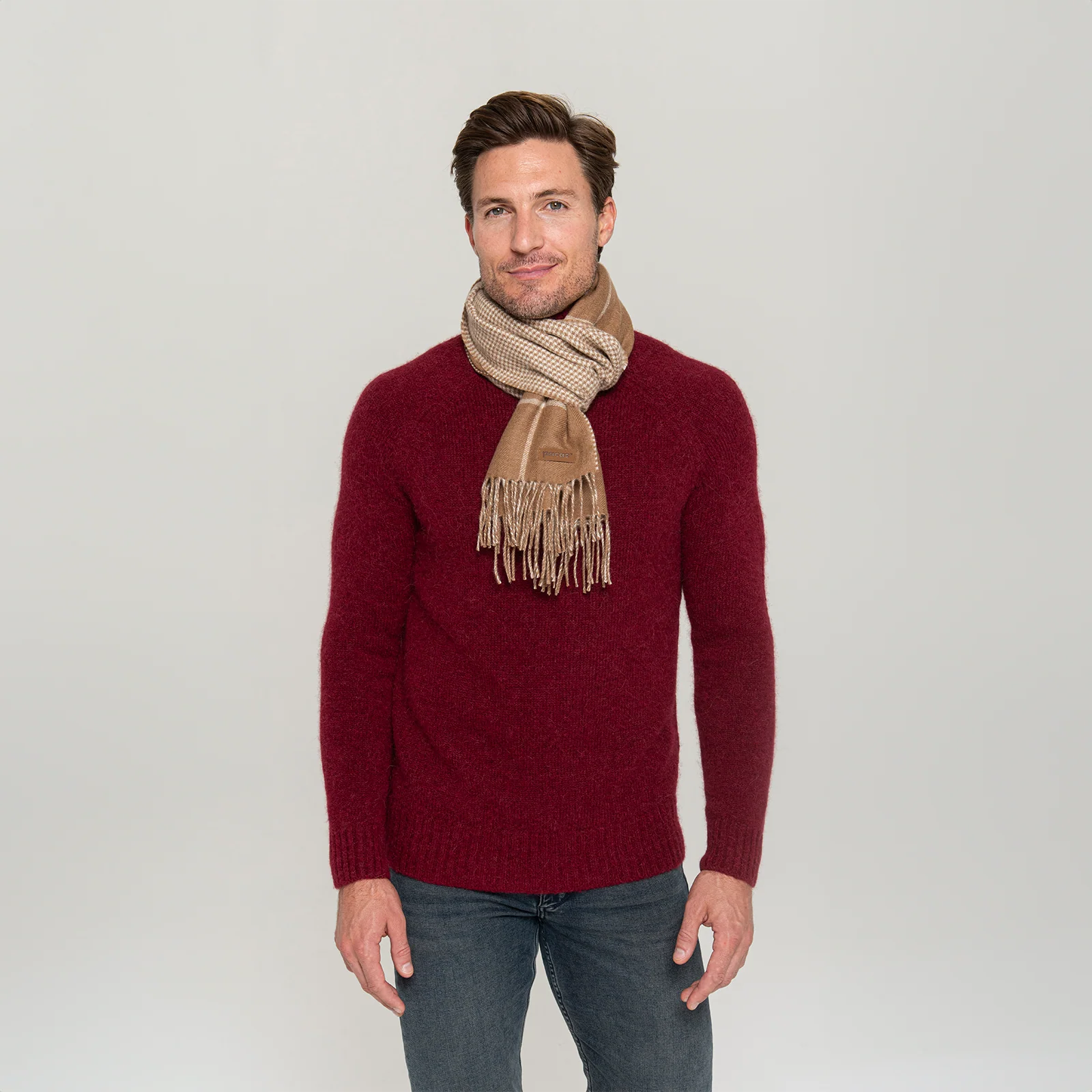 Men's Window Pane Scarf 7 Men's Window Pane Scarf