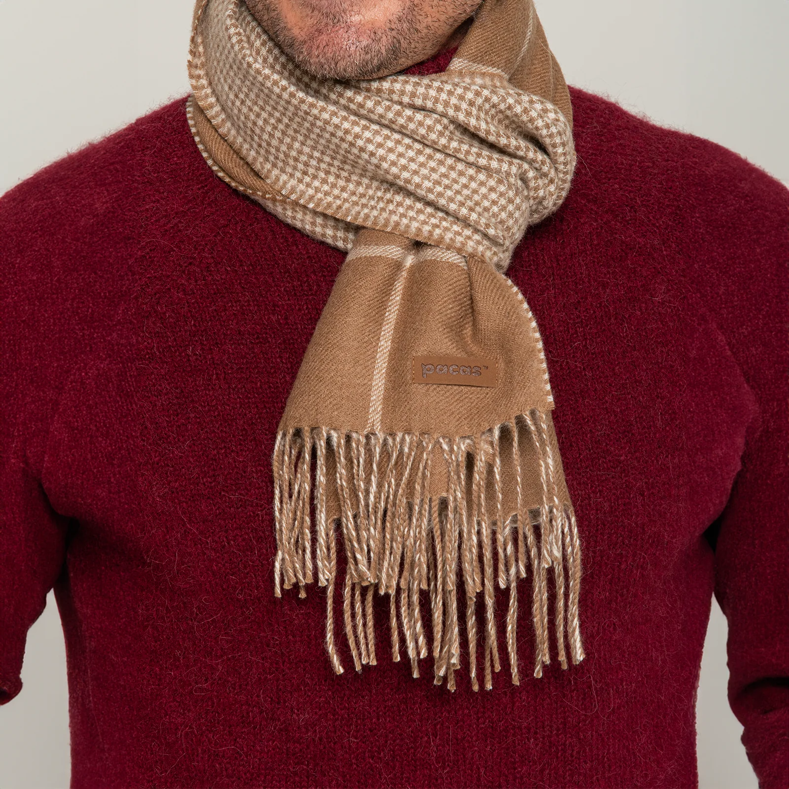Men's Window Pane Scarf 8 Men's Window Pane Scarf