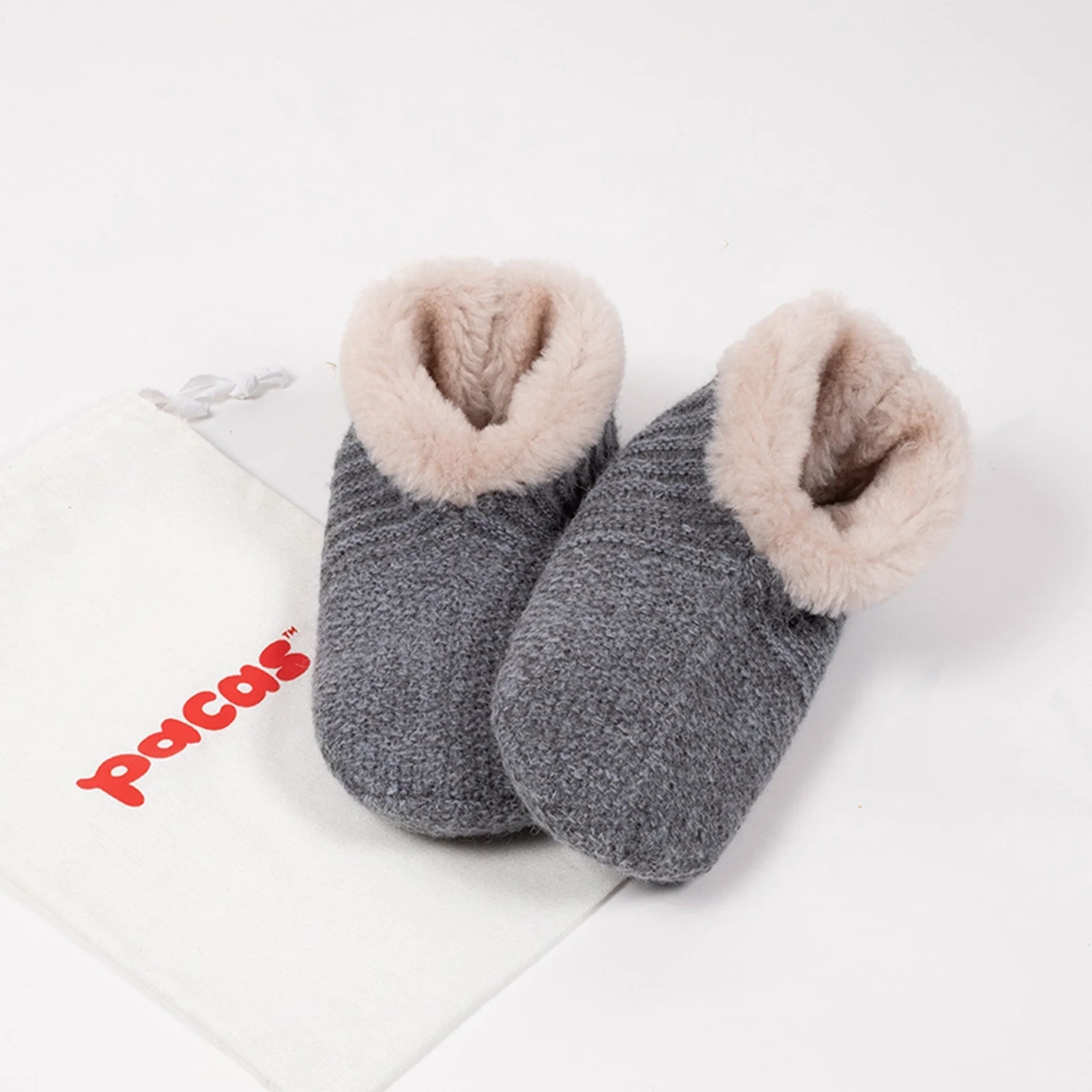 Men's Alpaca Lined Gripper Slippers