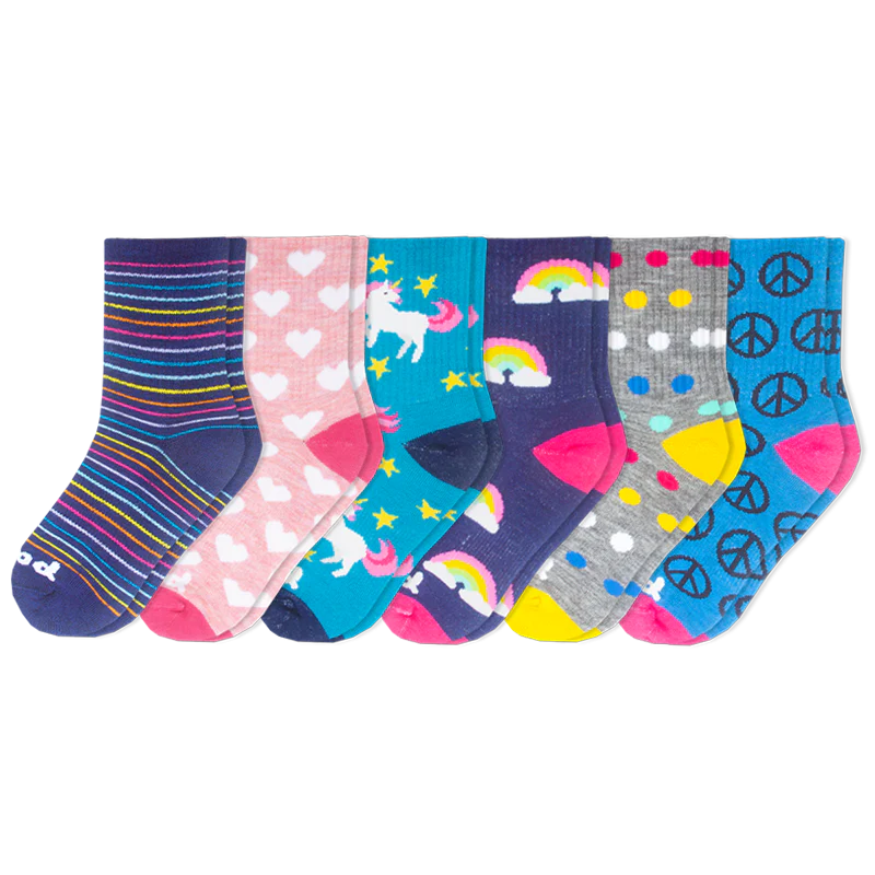 6 Pack - Kids' Crew Pacas Socks