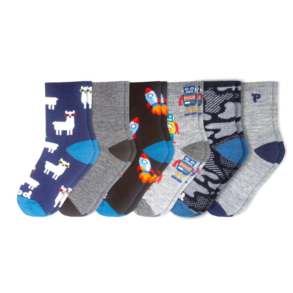 6 Pack - Kids' Crew Pacas Socks 11 6 Pack - Kids' Crew Pacas Socks