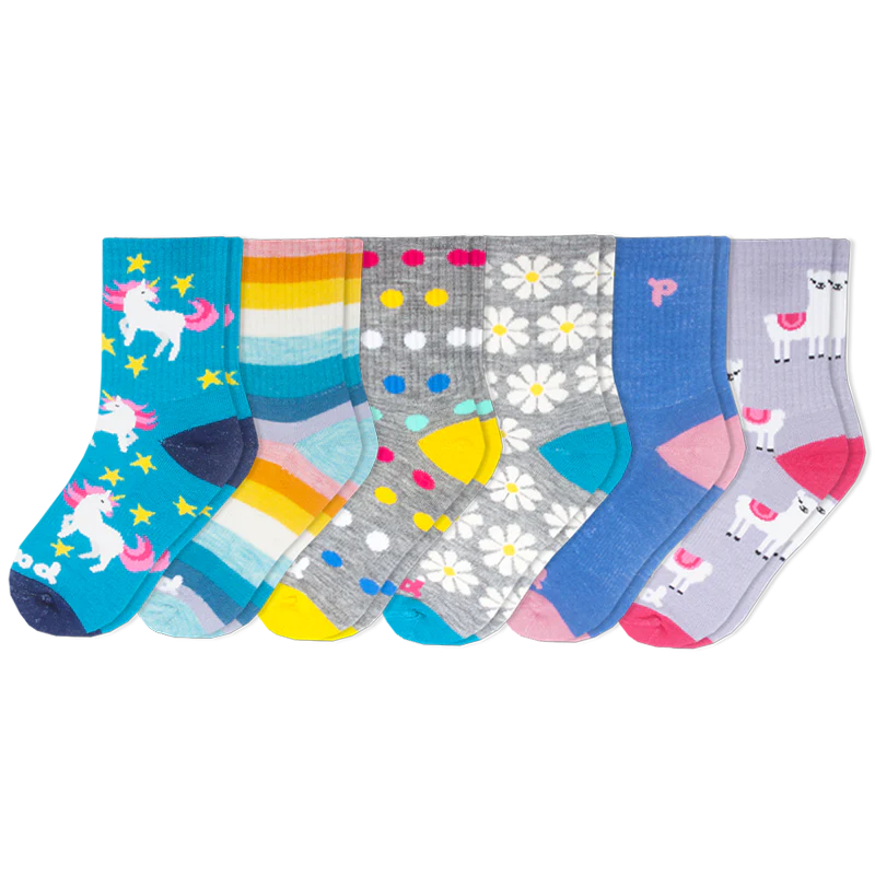 6 Pack - Kids' Crew Pacas Socks
