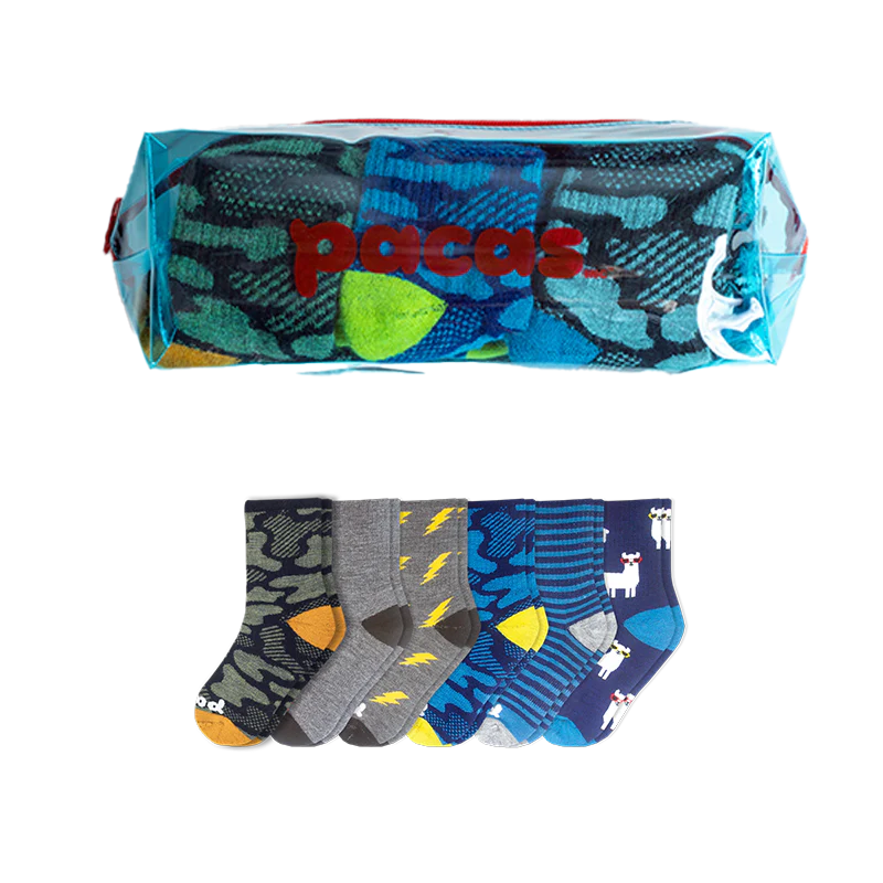 6 Pack - Kids' Crew Pacas Socks 22 6 Pack - Kids' Crew Pacas Socks