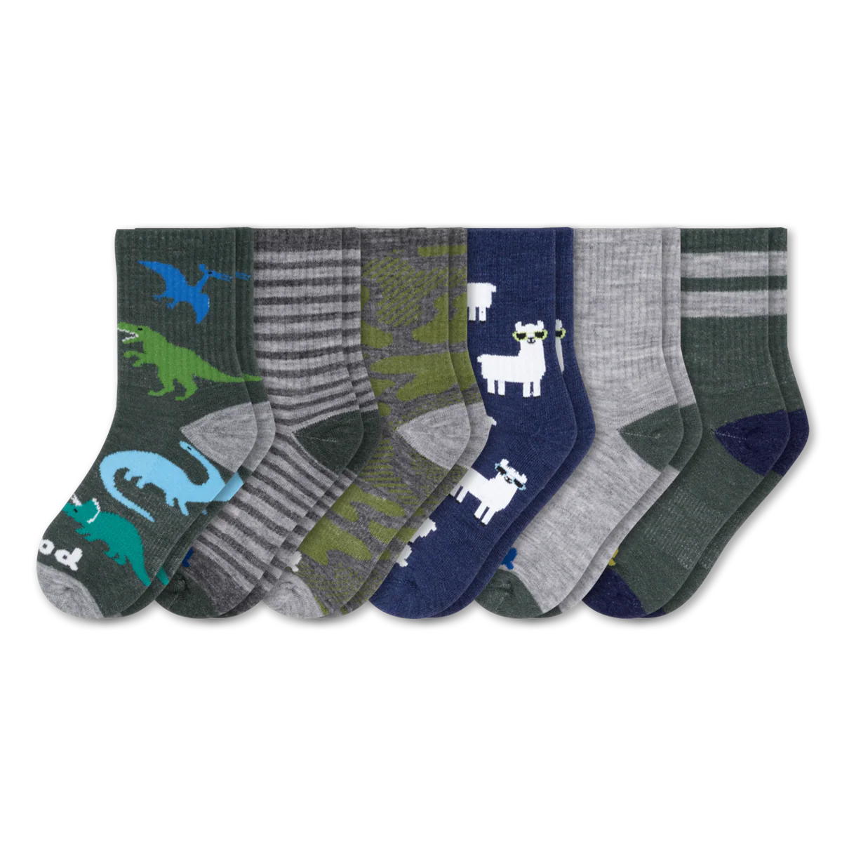 6 Pack - Kids' Crew Pacas Socks 25 6 Pack - Kids' Crew Pacas Socks