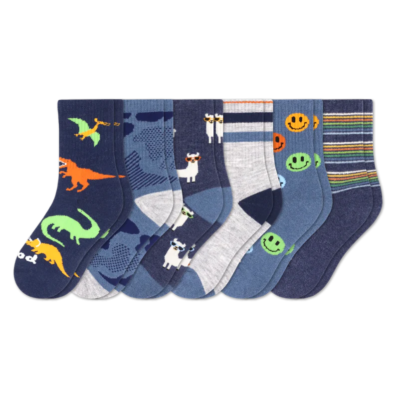 6 Pack - Kids' Crew Pacas Socks 28 6 Pack - Kids' Crew Pacas Socks