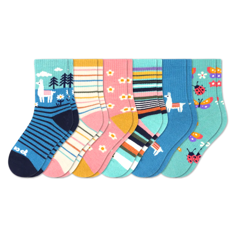 6 Pack - Kids' Crew Pacas Socks 31 6 Pack - Kids' Crew Pacas Socks
