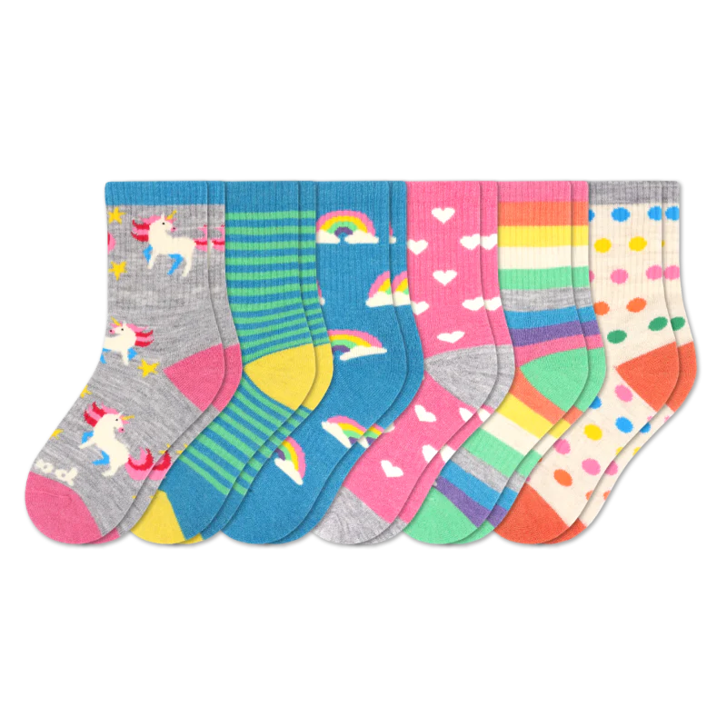 6 Pack - Kids' Crew Pacas Socks 32 6 Pack - Kids' Crew Pacas Socks