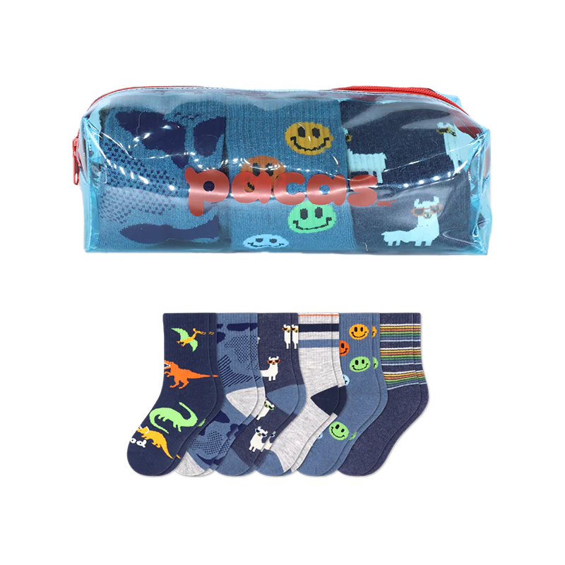 6 Pack - Kids' Crew Pacas Socks 34 6 Pack - Kids' Crew Pacas Socks