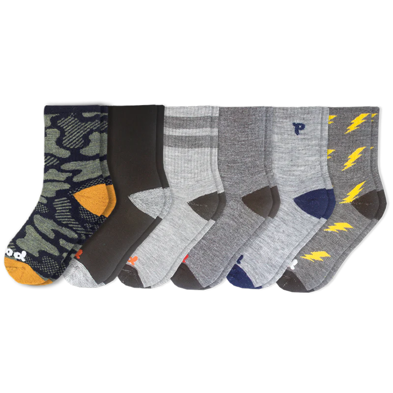 6 Pack - Kids' Crew Pacas Socks 6 6 Pack - Kids' Crew Pacas Socks