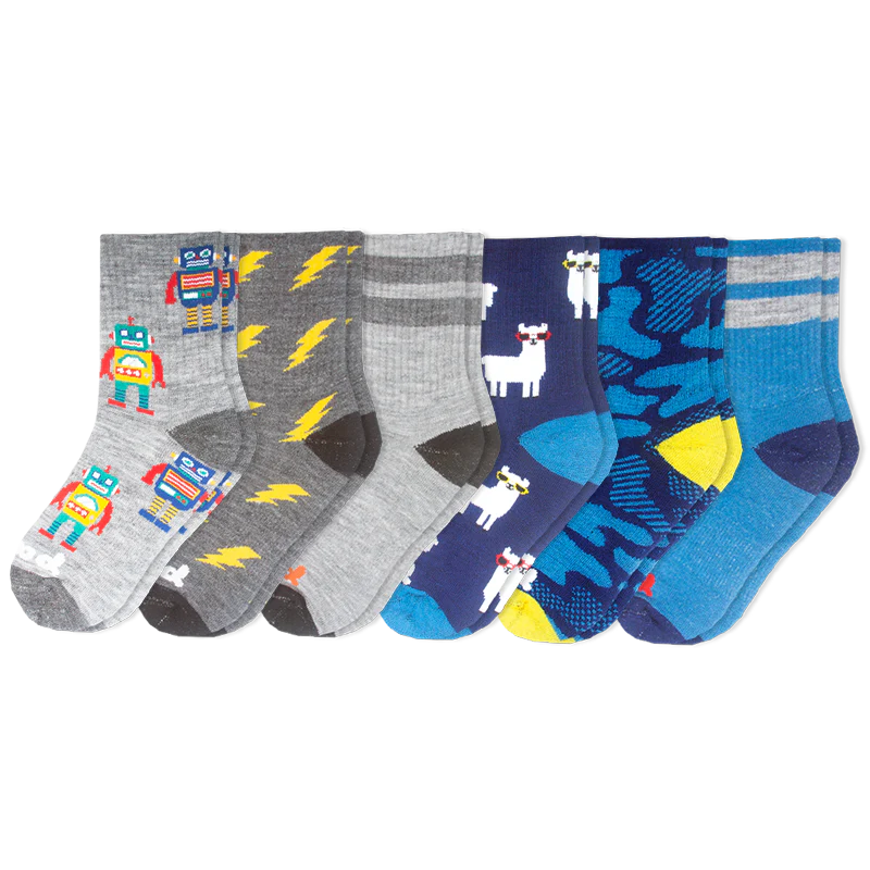 6 Pack - Kids' Crew Pacas Socks 8 6 Pack - Kids' Crew Pacas Socks