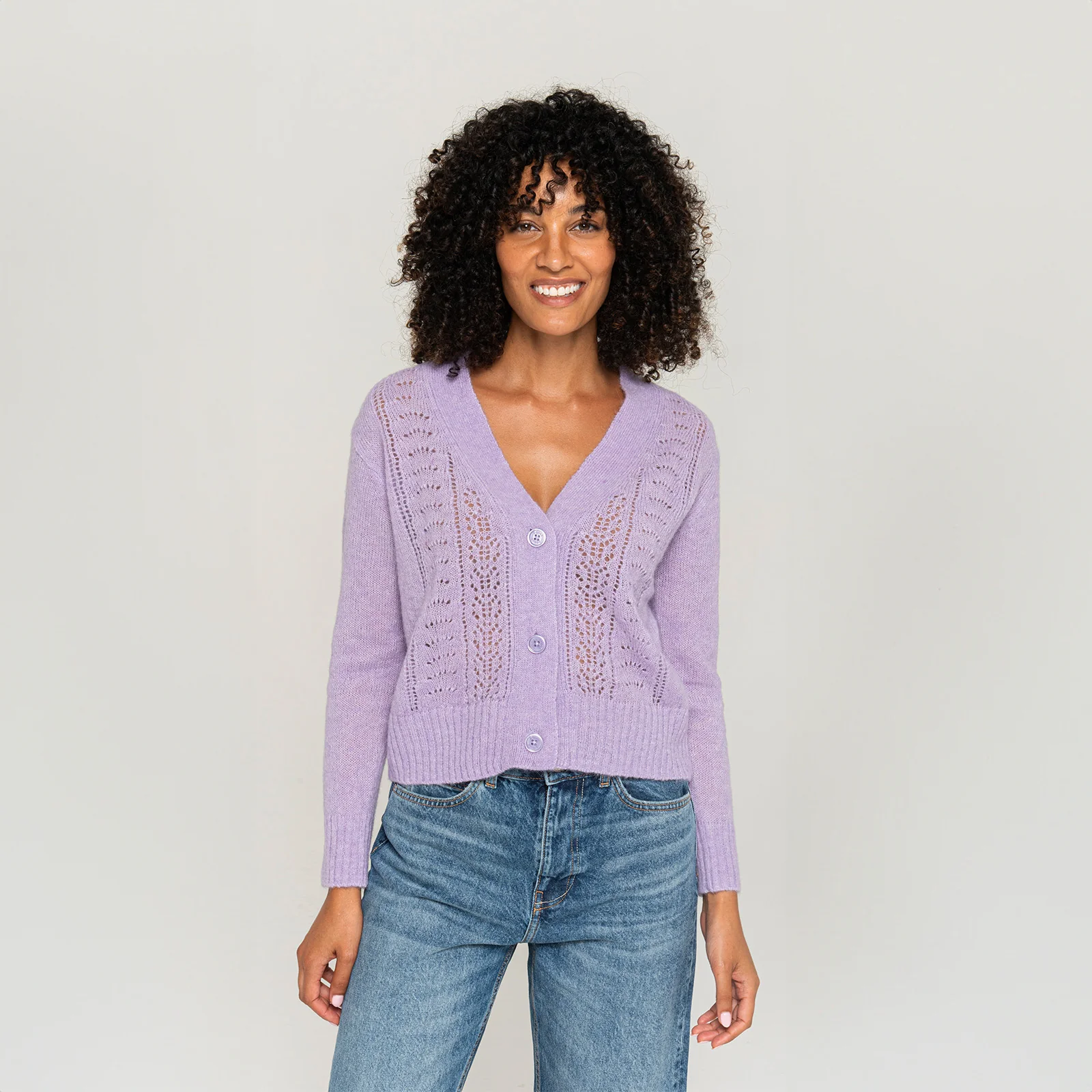 Women's Pointelle Cardigan 3 Women's Pointelle Cardigan